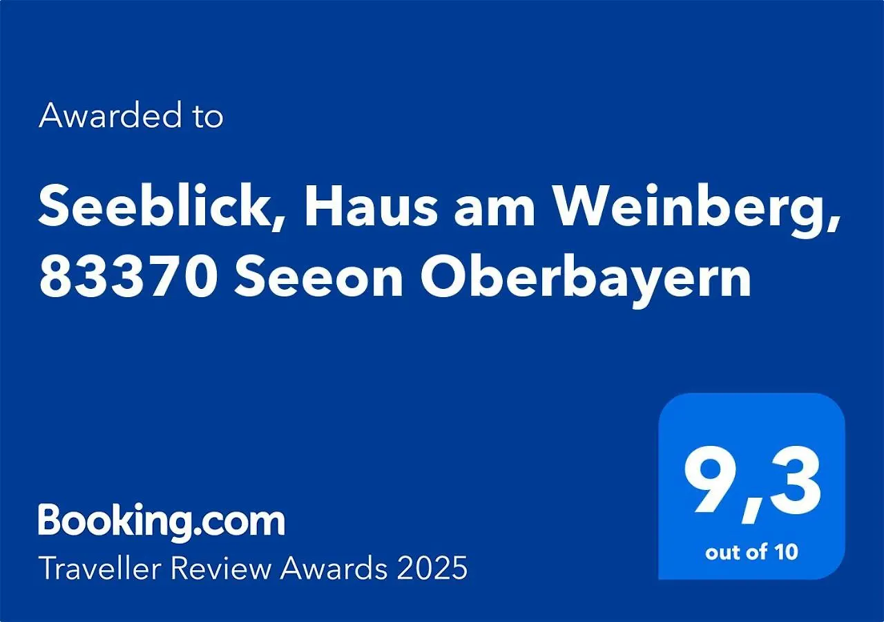 Seeblick Chiemgau, Haus Am Weinberg, 83370 Seeon Oberbayern Seeon-Seebruck